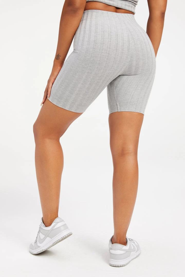 Best Sale ๐ GOOD AMERICAN Good '90s '90S RIBBED BIKER SHORT | HEATHER GREY001 ๐ 16 GOOD AMERICAN Good '90s '90S RIBBED BIKER SHORT | HEATHER GREY001