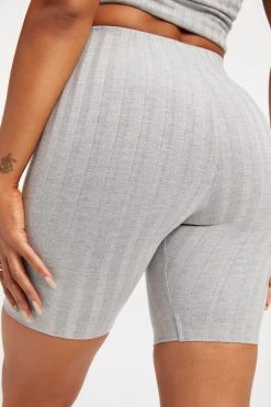 Best Sale ๐ GOOD AMERICAN Good '90s '90S RIBBED BIKER SHORT | HEATHER GREY001 ๐ 28 GOOD AMERICAN Good '90s '90S RIBBED BIKER SHORT | HEATHER GREY001