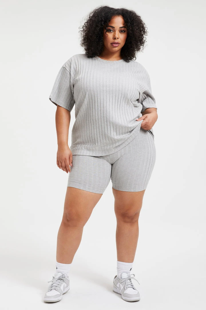 Best Sale ๐ GOOD AMERICAN Good '90s '90S RIBBED BIKER SHORT | HEATHER GREY001 ๐ 2 GOOD AMERICAN Good '90s '90S RIBBED BIKER SHORT | HEATHER GREY001