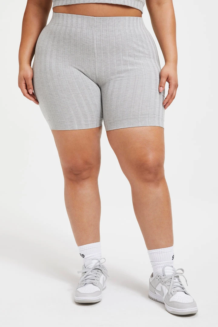 Best Sale ๐ GOOD AMERICAN Good '90s '90S RIBBED BIKER SHORT | HEATHER GREY001 ๐ 3 GOOD AMERICAN Good '90s '90S RIBBED BIKER SHORT | HEATHER GREY001