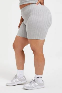 Best Sale ๐ GOOD AMERICAN Good '90s '90S RIBBED BIKER SHORT | HEATHER GREY001 ๐ 20 GOOD AMERICAN Good '90s '90S RIBBED BIKER SHORT | HEATHER GREY001