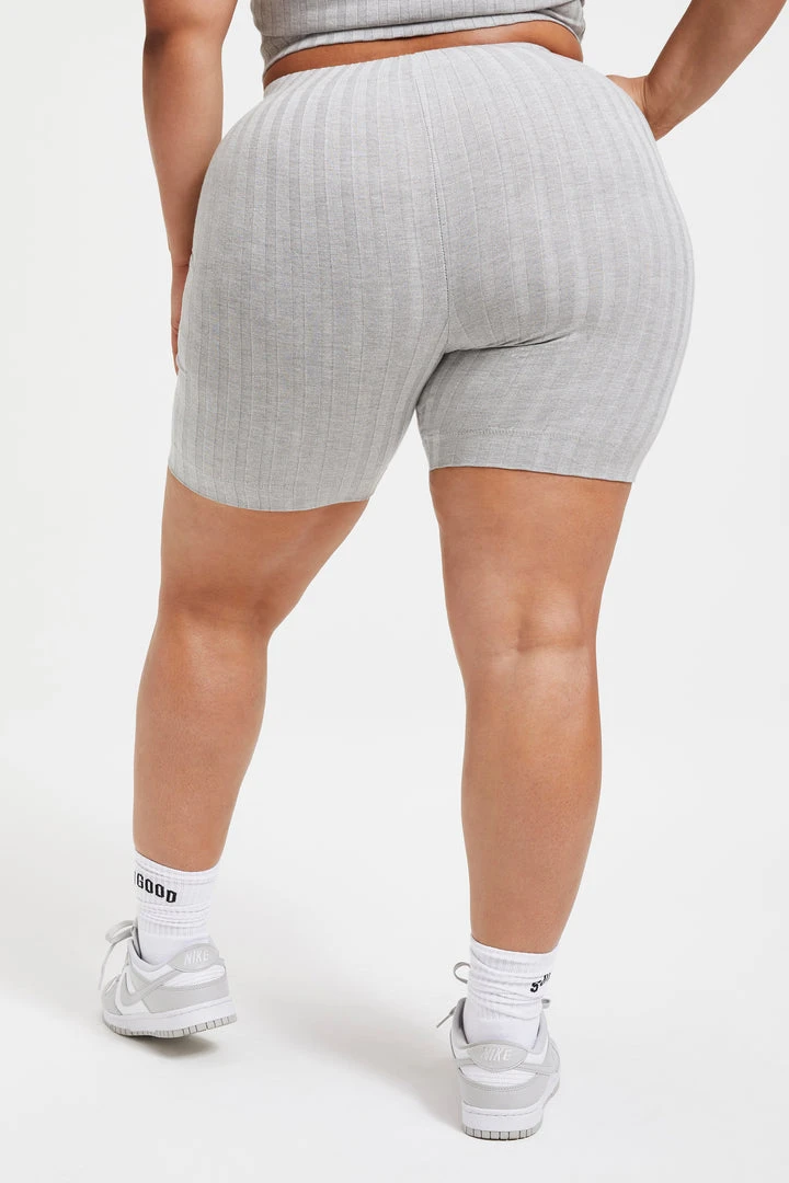 Best Sale ๐ GOOD AMERICAN Good '90s '90S RIBBED BIKER SHORT | HEATHER GREY001 ๐ 5 GOOD AMERICAN Good '90s '90S RIBBED BIKER SHORT | HEATHER GREY001