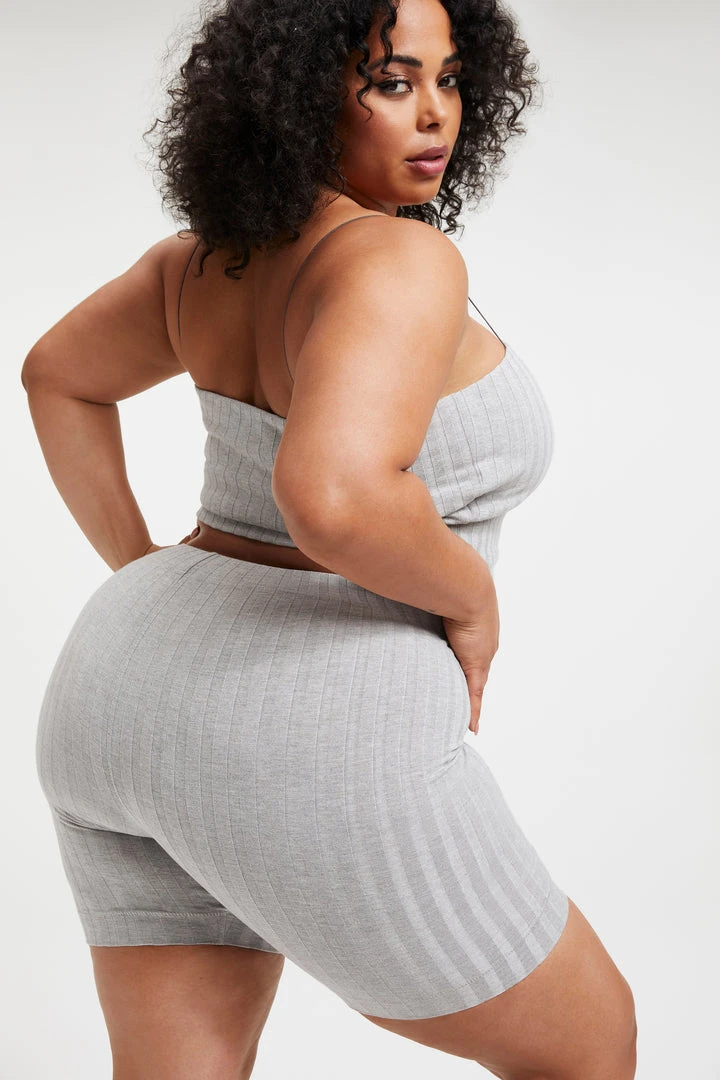 Best Sale ๐ GOOD AMERICAN Good '90s '90S RIBBED BIKER SHORT | HEATHER GREY001 ๐ 1 GOOD AMERICAN Good '90s '90S RIBBED BIKER SHORT | HEATHER GREY001