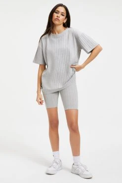 Best Sale ๐ GOOD AMERICAN Good '90s '90S RIBBED BIKER SHORT | HEATHER GREY001 ๐ 24 GOOD AMERICAN Good '90s '90S RIBBED BIKER SHORT | HEATHER GREY001