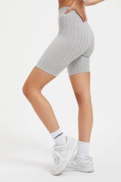 Best Sale ๐ GOOD AMERICAN Good '90s '90S RIBBED BIKER SHORT | HEATHER GREY001 ๐ 26 GOOD AMERICAN Good '90s '90S RIBBED BIKER SHORT | HEATHER GREY001