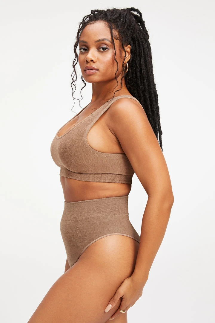 Brand new 🥰 GOOD AMERICAN TERRY SCOOP BRALETTE | PUTTY001 ❤️ 4 GOOD AMERICAN TERRY SCOOP BRALETTE | PUTTY001