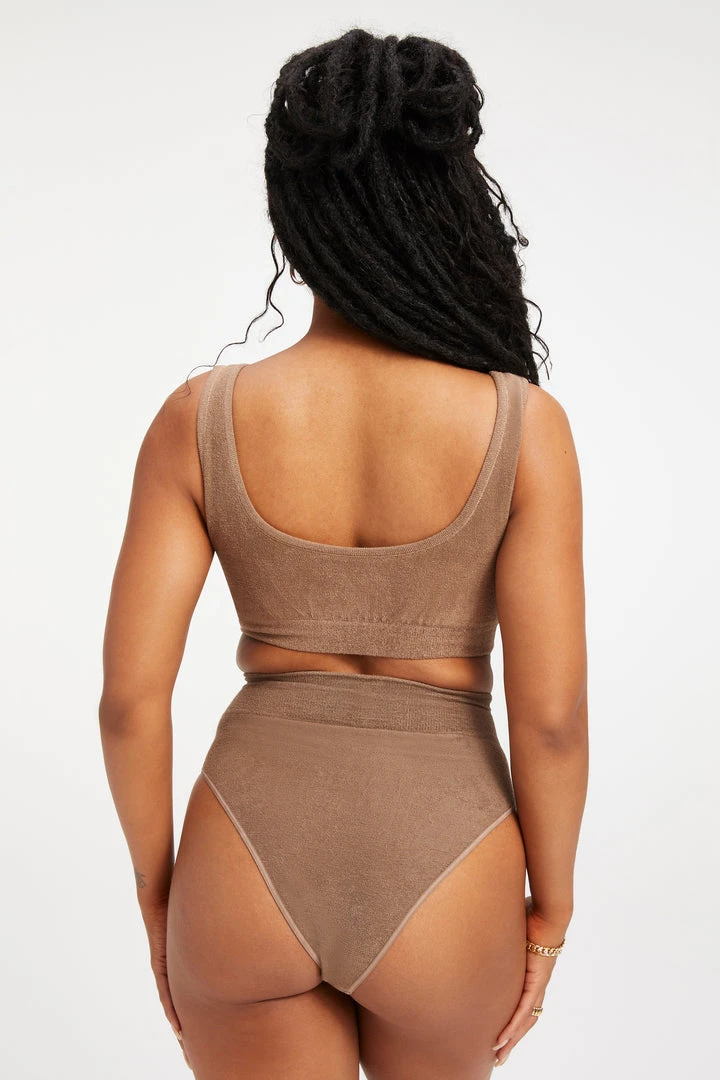 Brand new 🥰 GOOD AMERICAN TERRY SCOOP BRALETTE | PUTTY001 ❤️ 5 GOOD AMERICAN TERRY SCOOP BRALETTE | PUTTY001