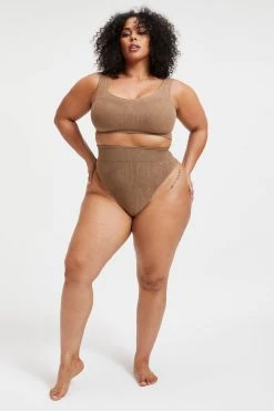 Brand new 🥰 GOOD AMERICAN TERRY SCOOP BRALETTE | PUTTY001 ❤️ 29 GOOD AMERICAN TERRY SCOOP BRALETTE | PUTTY001