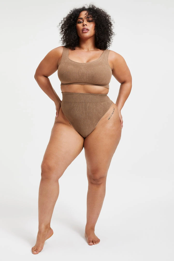 Brand new 🥰 GOOD AMERICAN TERRY SCOOP BRALETTE | PUTTY001 ❤️ 13 GOOD AMERICAN TERRY SCOOP BRALETTE | PUTTY001