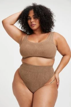 Brand new 🥰 GOOD AMERICAN TERRY SCOOP BRALETTE | PUTTY001 ❤️ 28 GOOD AMERICAN TERRY SCOOP BRALETTE | PUTTY001
