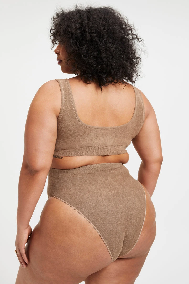 Brand new 🥰 GOOD AMERICAN TERRY SCOOP BRALETTE | PUTTY001 ❤️ 15 GOOD AMERICAN TERRY SCOOP BRALETTE | PUTTY001