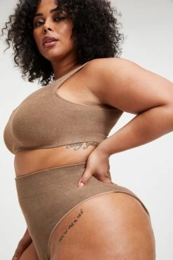 Brand new 🥰 GOOD AMERICAN TERRY SCOOP BRALETTE | PUTTY001 ❤️ 32 GOOD AMERICAN TERRY SCOOP BRALETTE | PUTTY001