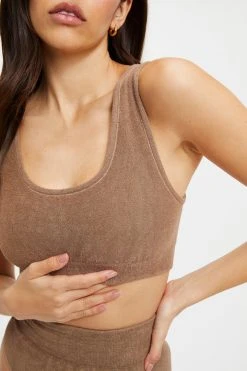 Brand new 🥰 GOOD AMERICAN TERRY SCOOP BRALETTE | PUTTY001 ❤️ 22 GOOD AMERICAN TERRY SCOOP BRALETTE | PUTTY001