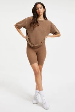 GOOD AMERICAN TERRY BIKE SHORT | PUTTY001 Bike Shorts