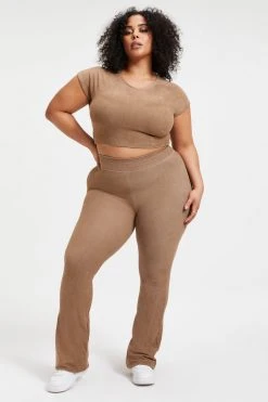 GOOD AMERICAN TERRY CROP TEE | PUTTY001 Tees & Tops