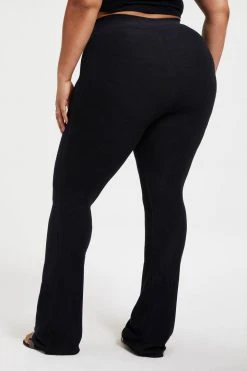 GOOD AMERICAN TERRY SLIM FLARE | BLACK001 Leggings & Pants