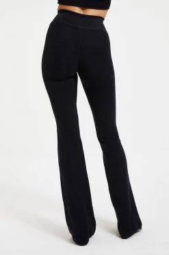 GOOD AMERICAN TERRY SLIM FLARE | BLACK001 Leggings & Pants