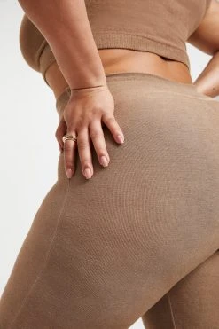 GOOD AMERICAN TERRY SLIM FLARE | PUTTY001 Leggings & Pants