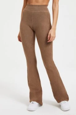 GOOD AMERICAN TERRY SLIM FLARE | PUTTY001 Leggings & Pants