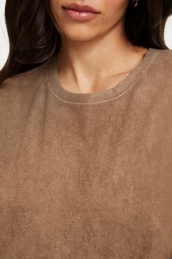 GOOD AMERICAN Tees & Tops TERRY BOYFRIEND TEE | PUTTY001