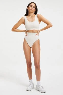 GOOD AMERICAN Terry Essentials TERRY GOOD WAIST BOTTOM | BONE001