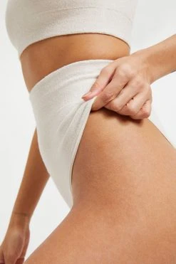 GOOD AMERICAN Terry Essentials TERRY GOOD WAIST BOTTOM | BONE001