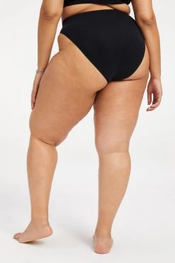 GOOD AMERICAN TERRY GOOD WAIST BOTTOM | BLACK001 Terry Essentials