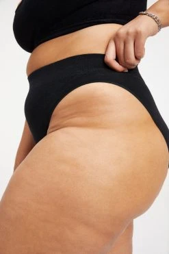 GOOD AMERICAN TERRY GOOD WAIST BOTTOM | BLACK001 Terry Essentials