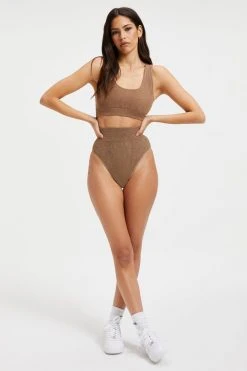 GOOD AMERICAN TERRY GOOD WAIST BOTTOM | PUTTY001