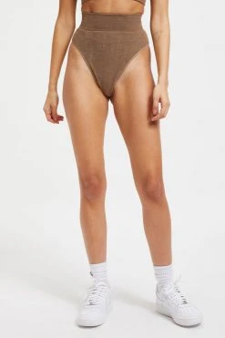 GOOD AMERICAN TERRY GOOD WAIST BOTTOM | PUTTY001