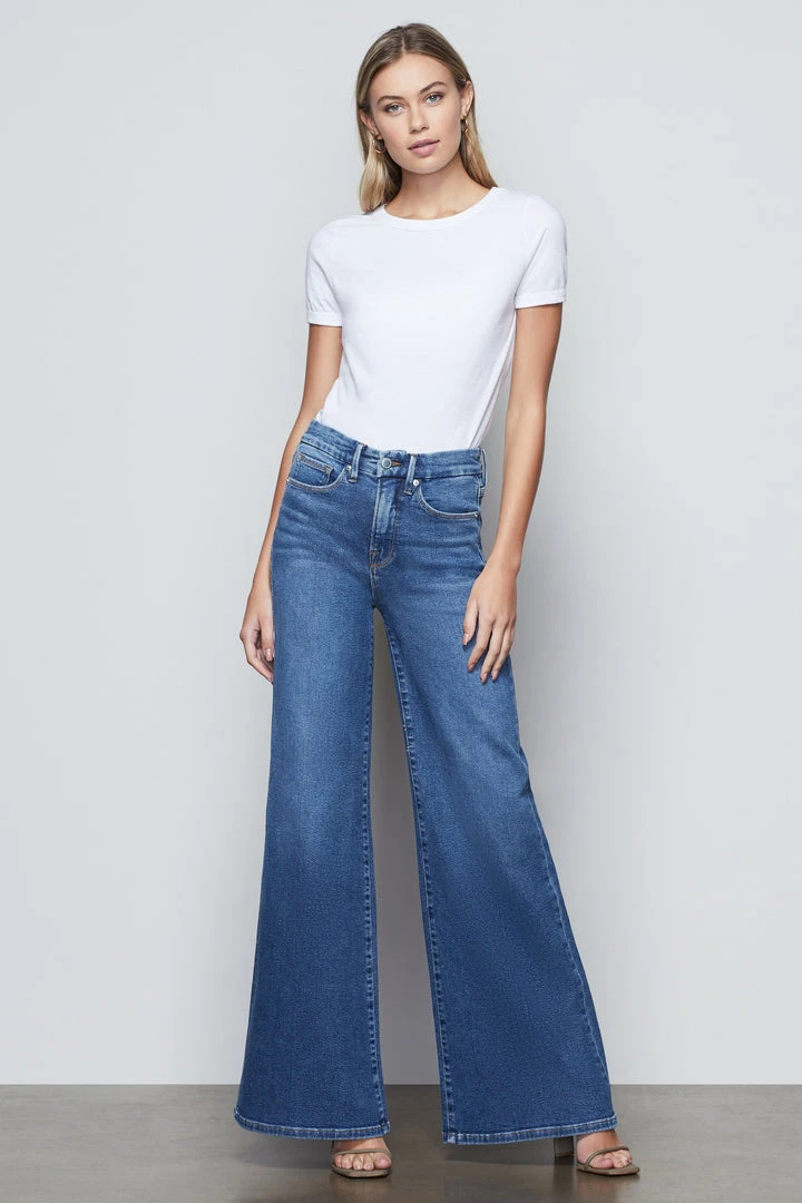 Outlet ๐งจ GOOD AMERICAN GOOD WAIST PALAZZO | B451 High Waisted โจ 10 GOOD AMERICAN GOOD WAIST PALAZZO | B451 High Waisted