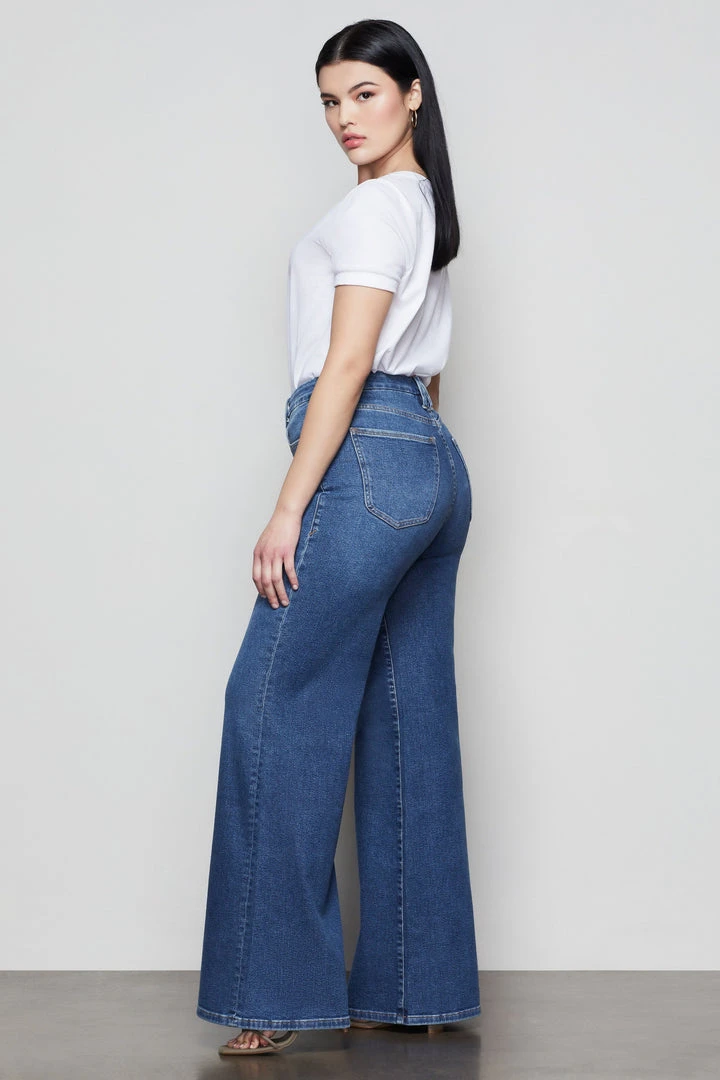 Outlet ๐งจ GOOD AMERICAN GOOD WAIST PALAZZO | B451 High Waisted โจ 6 GOOD AMERICAN GOOD WAIST PALAZZO | B451 High Waisted