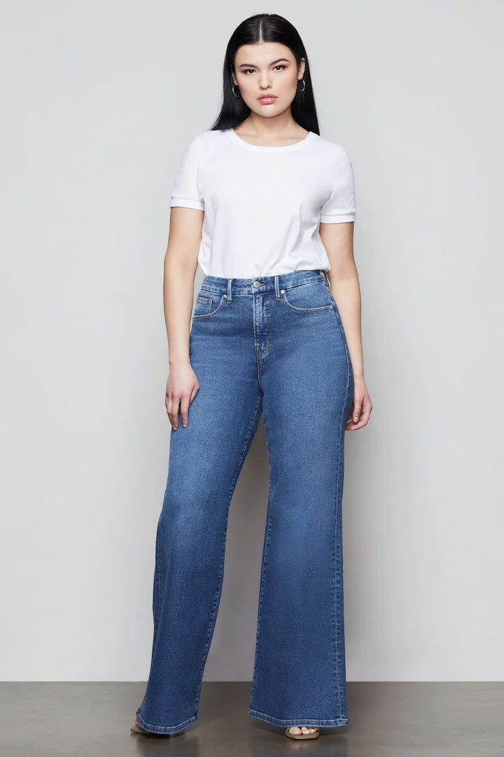 Outlet ๐งจ GOOD AMERICAN GOOD WAIST PALAZZO | B451 High Waisted โจ 7 GOOD AMERICAN GOOD WAIST PALAZZO | B451 High Waisted