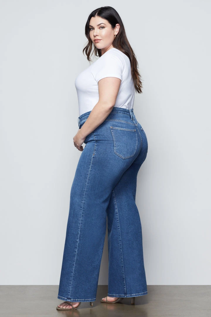 Outlet ๐งจ GOOD AMERICAN GOOD WAIST PALAZZO | B451 High Waisted โจ 4 GOOD AMERICAN GOOD WAIST PALAZZO | B451 High Waisted