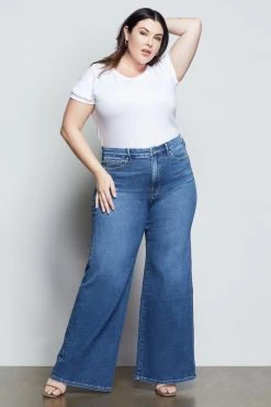 GOOD AMERICAN GOOD WAIST PALAZZO | B451 High Waisted