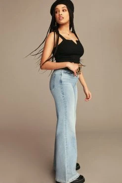 GOOD AMERICAN GOOD WAIST PALAZZO | BLUE452