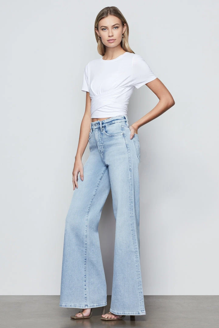 Discount ✨ GOOD AMERICAN GOOD WAIST PALAZZO | BLUE452 😉 3 GOOD AMERICAN GOOD WAIST PALAZZO | BLUE452