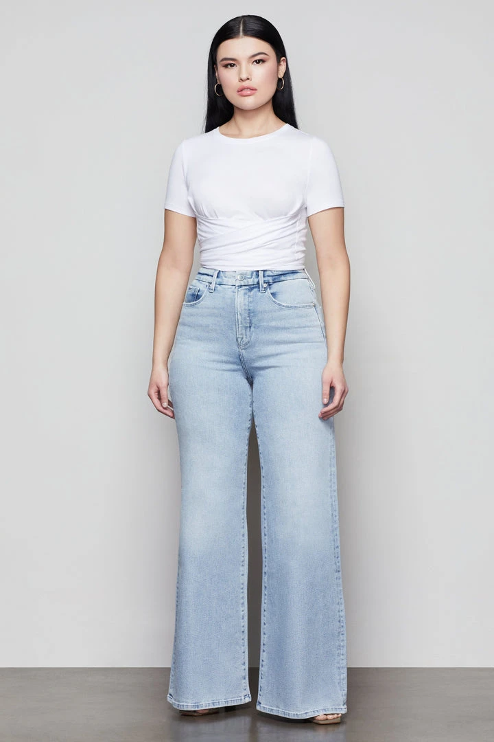 Discount ✨ GOOD AMERICAN GOOD WAIST PALAZZO | BLUE452 😉 7 GOOD AMERICAN GOOD WAIST PALAZZO | BLUE452