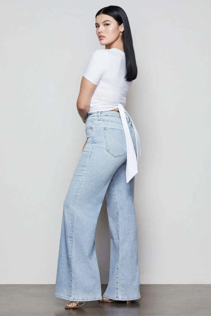 Discount ✨ GOOD AMERICAN GOOD WAIST PALAZZO | BLUE452 😉 8 GOOD AMERICAN GOOD WAIST PALAZZO | BLUE452