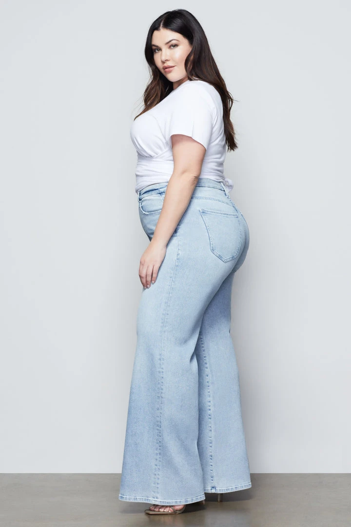 Discount ✨ GOOD AMERICAN GOOD WAIST PALAZZO | BLUE452 😉 14 GOOD AMERICAN GOOD WAIST PALAZZO | BLUE452