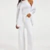 GOOD AMERICAN GOOD WAIST PALAZZO | WHITE001 High Waisted