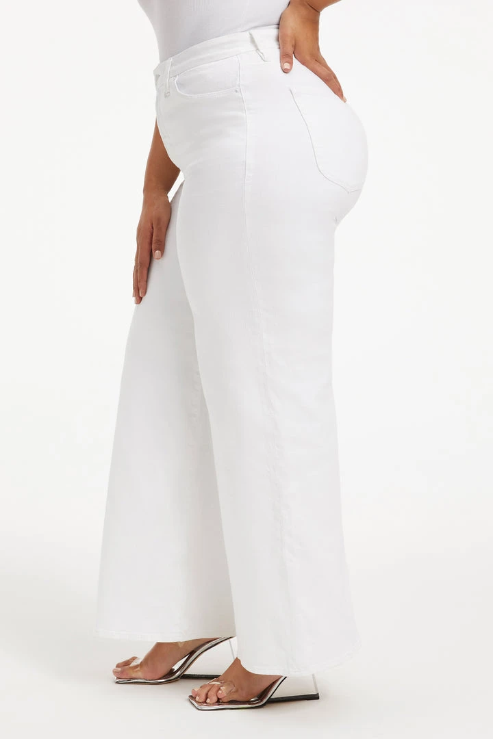 Wholesale 🤩 GOOD AMERICAN GOOD WAIST PALAZZO | WHITE001 High Waisted ⭐ 8 GOOD AMERICAN GOOD WAIST PALAZZO | WHITE001 High Waisted