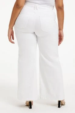 Wholesale 🤩 GOOD AMERICAN GOOD WAIST PALAZZO | WHITE001 High Waisted ⭐ 20 GOOD AMERICAN GOOD WAIST PALAZZO | WHITE001 High Waisted