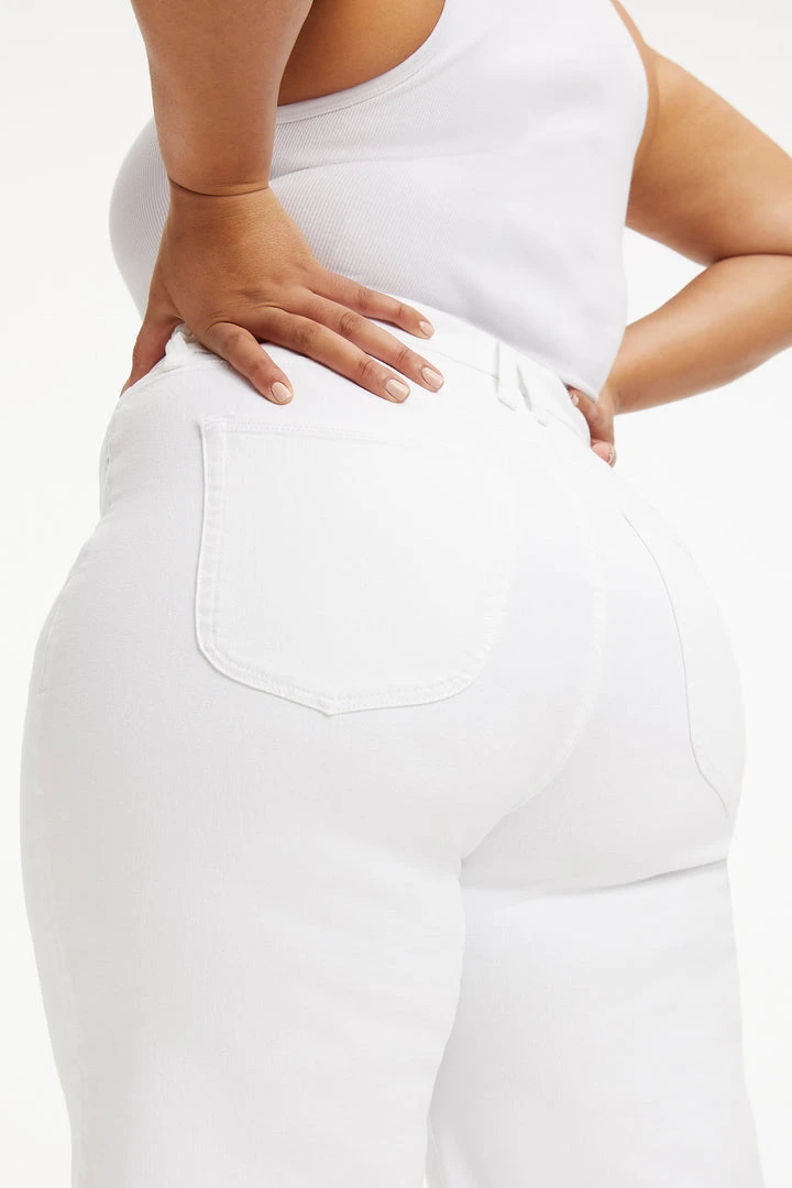 Wholesale 🤩 GOOD AMERICAN GOOD WAIST PALAZZO | WHITE001 High Waisted ⭐ 10 GOOD AMERICAN GOOD WAIST PALAZZO | WHITE001 High Waisted