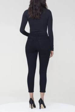 GOOD AMERICAN ALWAYS FITS GOOD PETITE SKINNY | BLACK165