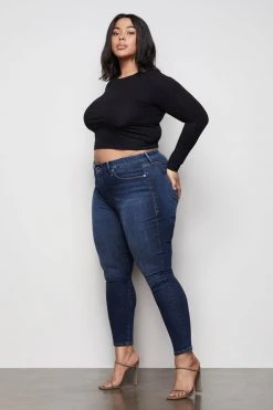 GOOD AMERICAN GOOD PETITE SKINNY | BLUE384