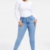 GOOD AMERICAN GOOD PETITE SKINNY | INDIGO024