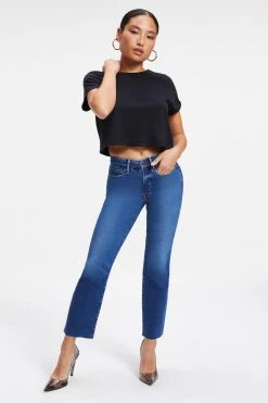 GOOD AMERICAN GOOD PETITE STRAIGHT | INDIGO025