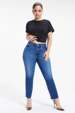 GOOD AMERICAN GOOD PETITE STRAIGHT | INDIGO025