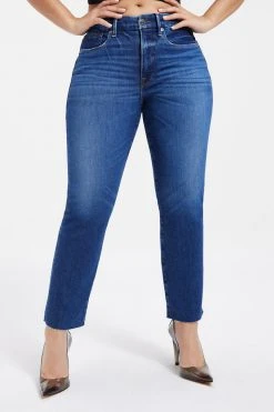 GOOD AMERICAN GOOD PETITE STRAIGHT | INDIGO025